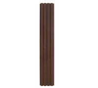 WPC Composite Cladding Brown Boards x 4 Co Extrusion Wall Slatted Panels 250cm Length x 22cm Wide 2.2SQM Woodgrain Plastic Interlocking Design Indoor Outdoor Vertical or Horizontal Fixings Included