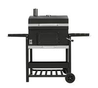 MonsterShop Xl Bbq Smoker Charcoal Barbecue Grill Portable Trolley Outdoor Garden