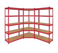 MonsterShop Z-Rax 90cm Racking Bundle Corner Shelving and 2 Garage Racking Bays