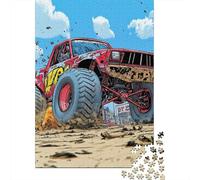 MonsterTruck 1000 Pc Cardboard DIY RacingActionStyle Jigsaw, Challenging Puzzle Adults/Teens, Stress Relief, Vibrant Colours & Indoor Leisure 70x50cm/1000pcs