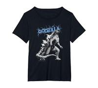 Monsterverse Godzilla Crackle - Officially Licensed T-Shirt, Women's Plus, Black, 2X