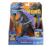 MonsterVerse Godzilla vs Kong Movie 6 Inch Collectable Godzilla Hong Kong Battle Articulated Action Figure Toy with Battle Feature Reveal and Heat Ray Accessory, Suitable for Ages 4 Years+