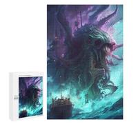 Monstrous Sea Beast Attacking Ship -1, 1000 PCS Jigsaw Puzzle for Adults, Winter Activity Gift - for Detail-Focused Puzzlers
