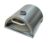 Mont Alpi MASPB Stainless Steel Lightweight Universal Portable Side Burner Pizza Oven - Fits All Built-in and Island Outdoor Kitchen Gas Barbecue Grills - Comes with 1 Pizza Stone