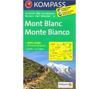 Mont Blanc 1:50.000 hiking map KOMPASS #85
