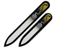 Mont Bleu A set of 2 Glass Nail Files with Swarovski crystals WAC-MS - Jet - Black Diamond