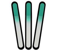 Mont Bleu Colour Crystal Nail File in Black Pouch - Large - Professional Size - Czech Tempered Glass - Handmade in Czech Republic