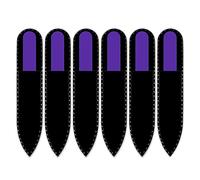 Mont Bleu Colour Crystal Nail File in Black Pouch - Small - Purse Size - Czech Tempered Glass - Handmade in Czech Republic