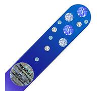 Mont Bleu Crystal Nail File hand decorated with crystals from Swarovski® | Universal Size, Hand Made, Czech Tempered Glass, Lifetime Guaranty