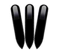Mont Bleu Rainbow Crystal Nail File in Black Velvet Pouch - Small - Purse Size - Czech Tempered Glass - Lifetime Guaranty - Handmade in Czech Republic - Beauty nail file