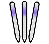 Mont Bleu Rainbow Glass Nail File in Black Pouch - Czech Tempered Glass - Handmade in Bohemia-Czech Republic - Nail Care Gift Set