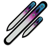 Mont Bleu Set of 3 Cats Crystal Nail Files hand decorated with crystals from Swarovski® - Hand Made, Czech Tempered Glass, Lifetime Guaranty
