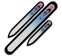 Mont Bleu Set of 3 Cats Crystal Nail Files hand decorated with crystals from Swarovski® - Hand Made, Czech Tempered Glass, Lifetime Guaranty
