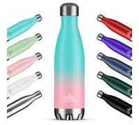 Mont-Clair H2O Stainless Steel Water Bottle, Vacuum Insulated - BPA Free, 12h Hot & 24h Cold Drinks, Metal Water Bottle 750ml Leakproof, Ideal for Adult, Kids, Running - Gradient Cyan/Pink