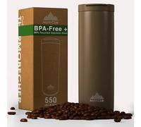 Mont-Clair Insulated Coffee Cup Travel Mug 550ml - Coffee Mug - 100% Leak-Proof - Keeps hot for 12 Hours - Travel Cup - Made of Recycled Stainless Steel (Earth)