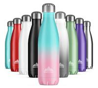 Mont-Clair Stainless Steel Water Bottle, Vacuum Insulated - BPA Free, 12h Hot & 24h Cold Drinks, Metal Water Bottle 750ml Leakproof, Ideal for Adult, Kids, Running - Gradient - Cyan & Pink
