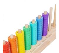 Mont Essori Toy Rainbow Circle Game, Problem-Solving Growth, 30x10.4x7cm, Color Sorting Stacking Toys, Plugging Toys, Improved Sensory Experience, For Boys Preschoolers Children Kindergarten