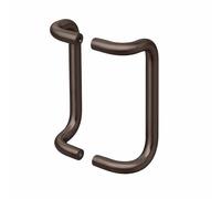 MONT HARD Offset Pull Handle, 10" Mounting Centre to Centre, Extruded Solid Aluminum 1" Diameter, Dark Bronze Finish, Back-to-Back Mount, 3-1/4" Projection Height, 2-1/4" Offset Clearance