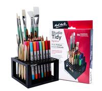 MONT MARTE 96 Hole Plastic Pencil & Brush Holder for Paint Brushes, Pencils, Markers, Pens and Modeling Tools. Provides Excellent Art Studio Organization.