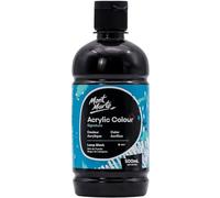 MONT MARTE Acrylic Paint Black - 500ml - Ideal for Acrylic Painting - Brilliant Lightfast Colour with great Opacity