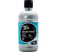 MONT MARTE Acrylic Paint Silver - 500ml - Ideal for Acrylic Painting - Brilliant Lightfast Colour with great Opacity