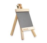 Mont Marte Chalkboard Easel - Compact Chalk Board on Pine Wood Easel - Small Chalkboard with Stand - 25.5 x 23.5 x 15 cm