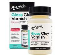Mont Marte Clay Varnish - 120ml - Gloss Varnish for Polymer and Air-Dry Clay - Colourless Glaze with Glossy Effect for Pottery