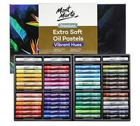 MONT MARTE Extra Soft Oil Pastels 52pc, Assorted Bright Colours, Vibrant and Buttery, Versatile Art Pastels for Blending, Layering & Shading, Ideal for Art, Craft, Colouring and Sketching