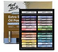 MONT MARTE Extra Soft Oil Pastels Natural Hues Premium 26pc, Assorted Natural Colors, Vibrant and Buttery, Versatile Art Pastels for Blending, layering & Shading, Ideal for Coloring and Sketching