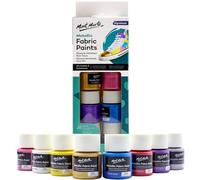 MONT MARTE Fabric Paint Metallic Set | 8 Pieces x 20ml | Permanent Textile Paints | Brilliant Colours for Clothing, Bags and All Fabrics