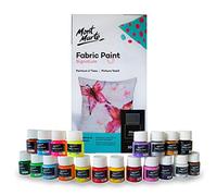 MONT MARTE Fabric Paint Set - 20 pieces x 20ml - Permanent Textile Paints - Ideal Colours for Clothing, Bags and all Fabrics