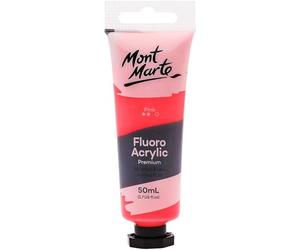 MONT MARTE Fluoro Acrylic Paint 50 ml, Pink