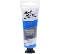 MONT MARTE Metallic Acrylic Paint 50 ml, Phthalo Blue