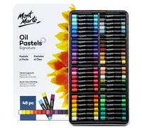 MONT MARTE Oil Pastels in Tin Box Signature 48pc, 48 Assorted Colours, Vibrant Oil Pastel Set, Great Blending and Layering, Comes in Storage Case, Ideal for Art, Craft, Colouring and Sketching