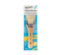 Mont Marte Paint Brush Set for Gesso - 3 Bristle Brushes in Sizes 2, 4 and 6 - Flat Brushes - Ideal Brush Set for Gesso, Acrylics, Oil Paints, Watercolours