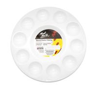 Mont Marte Paint Palette - Round - 17cm - Ideal Artist Palette for Gouache, Acrylic Paint and Watercolours - Palette with a total of 11 Mixing Wells