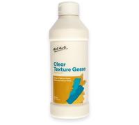 MONT MARTE Premium Clear Texture Gesso 500ml (16.9oz), Suitable for Acrylic Paint, Oil Paint, Colour Pencils, Pastels, Graphite and Charcoal