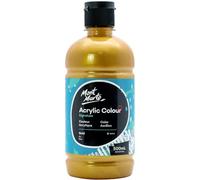 MONT MARTE Signature Gold Acrylic Paint, 16.9oz (500ml), Semi-Matte Finish, Suitable for Canvas, Wood, Fabric, Leather, Cardboard, Paper, MDF and Crafts