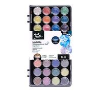 MONT MARTE Signature Metallic Watercolour Set, 37 Piece, 36 Colours, 1 Paint Brush