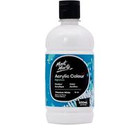 MONT MARTE Signature Titanium White Acrylic Paint, 16.9oz (500ml), Semi-Matte Finish, Suitable for Canvas, Wood, Fabric, Leather, Cardboard, Paper, MDF and Crafts