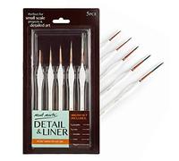 Mont Marte Small Paint Brushes - 5 Fine Detail Brushes for Acrylic, Watercolour, Oil Paint