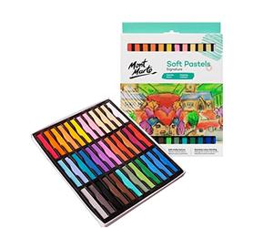 Mont Marte Soft Pastel Set - 36 pcs - Art Pastel Colour, Pastel Chalk - Ideal for Colourful and Expressive Painting