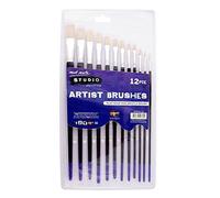 MONT MARTE Studio Artist Brushesflat 1-12, Animal Hair, Standard, L