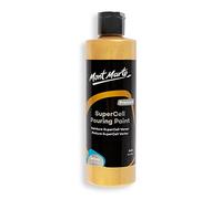 MONT MARTE SuperCell Pouring Paint Premium 8.1 US fl.oz (240ml) - Gold Paint Bottle, Creates Instants Cells In Fluid Art, Ideal for Art, Craft, Pour Art