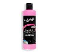 MONT MARTE SuperCell Pouring Paint Premium 8.1 US fl.oz (240ml) - Hot Pink Paint Bottle, Creates Instants Cells In Fluid Art, Ideal for Art, Craft, Pour Art