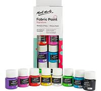 Mont Marte Textile & Fabric Paint Set - 8 pieces x 20ml - Permanent Textile Paints - Ideal Colours for Clothing, Bags and all Fabrics