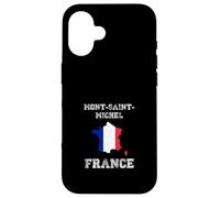 Mont Saint-Michel France Map Flag Travel Graphic Design Case for iPhone 16