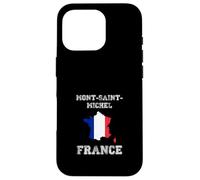 Mont Saint-Michel France Map Flag Travel Graphic Design Case for iPhone 16 Pro