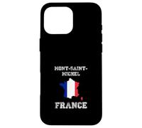 Mont Saint-Michel France Map Flag Travel Graphic Design Case for iPhone 16 Pro Max