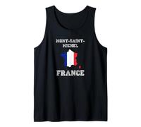 Mont Saint-Michel France Map Flag Travel Graphic Design Tank Top
